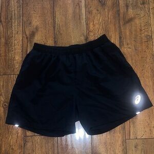 Asics Men's Black Athletic Shorts